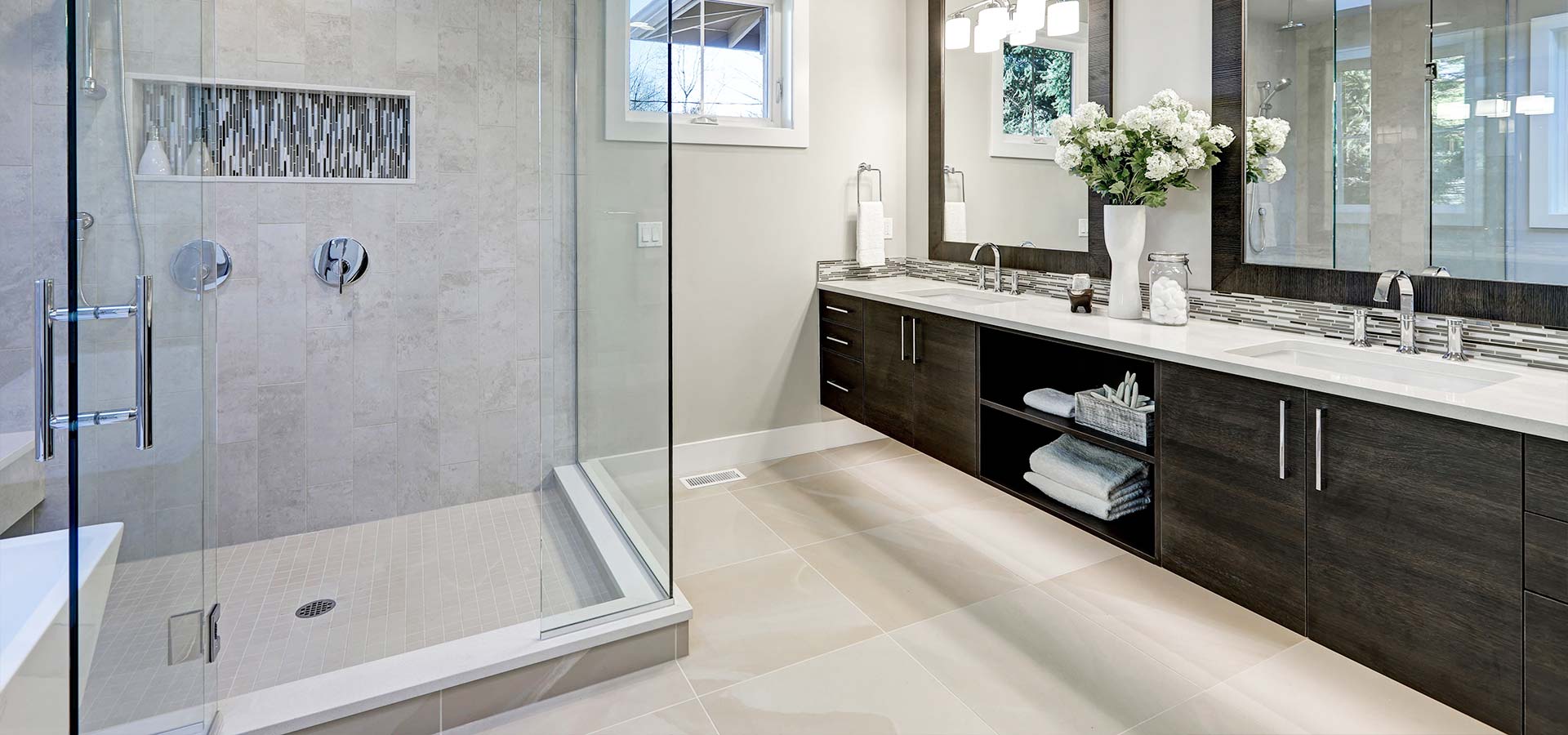 Upscale Bathroom with Shower